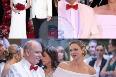 CHARLÈNE DE MONACO ATTIRE LES REGARDS AU BRAS D’ALBERT ET ALEXANDRA DE HANOVRE AU GALA DU GRAND PRIX