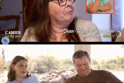 Françoise en larmes après une surprise de Jean-Marc dans L’amour vu du pré
