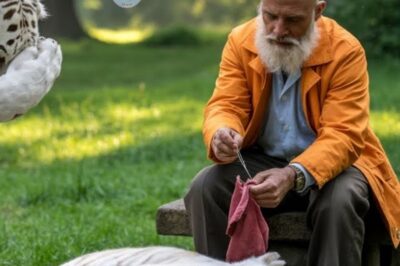 « Une maman tigresse blessée amène son petit mourant à cet homme… ce qu’il fait ensuite est incroyable ! »