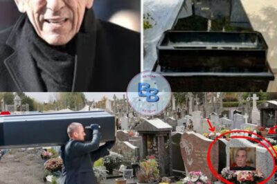 Scène choquante: La tombe de l’homme en noir Thierry Ardisson a été soudainement profanée par un invité non invité à ses funérailles.