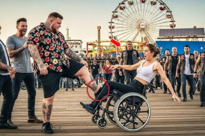« Bouge, l’estropiée ! » – Des voyous frappent une jeune fille handicapée sur la jetée de Santa Monica, puis une mer de bikers l’entoure