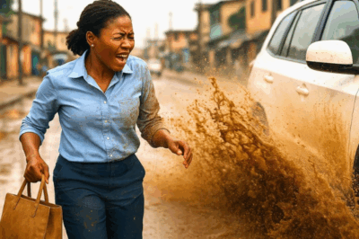 Une riche dame éclabousse de boue une femme de ménage… sans savoir qui la regardait…