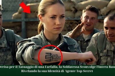 Derisa per il Tatuaggio di una Farfalla, la Soldatessa Sconvolge l’Intera Base Rivelando la sua Identità di Agente Top-Secret