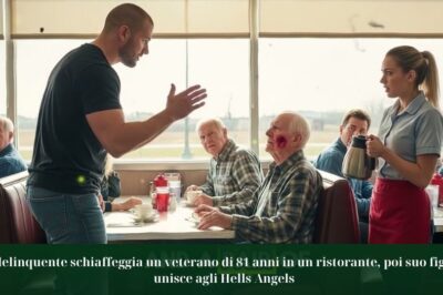 Un delinquente schiaffeggia un veterano di 81 anni in un ristorante, poi suo figlio si unisce agli Hells Angels