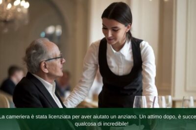 La cameriera è stata licenziata per aver aiutato un anziano. Un attimo dopo, è successo qualcosa di incredibile!