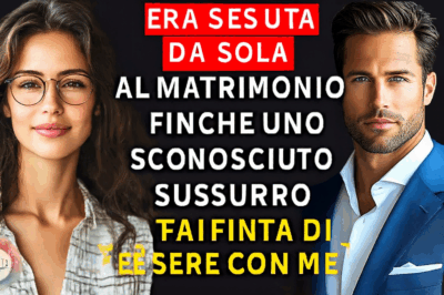 Era sola al matrimonio, finché uno sconosciuto non le sussurrò: “Fai finta di essere con me”, e tutto cambiò!
