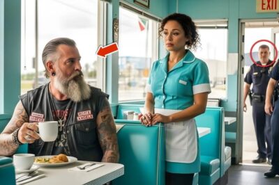 Une serveuse défend un Hell’s Angel contre la police — elle ne s’attendait pas à voir 200 bikers dans son diner le lendemain