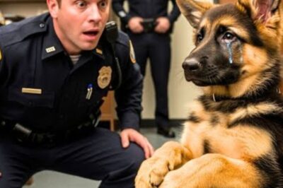 Un chiot errant s’est précipité au poste de police pour demander de l’aide – Ce que le policier a trouvé a fait pleurer les gens