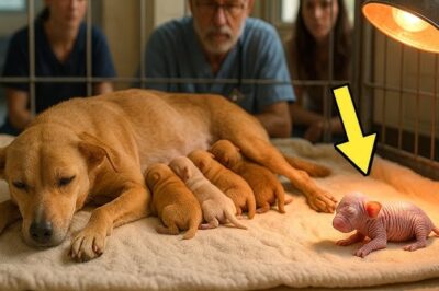 Une chienne donne naissance à 5 chiots — Puis le vétérinaire a crié de stupeur lorsqu’il a examiné de plus près le cinquième chiot et ce qui s’est passé ensuite était au-delà de votre imagination.