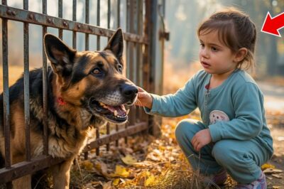 Un berger allemand a été brutalement torturé et sa tête s’est coincée dans une barrière métallique – Ce que le bébé a fait ensuite a laissé les gens en larmes !