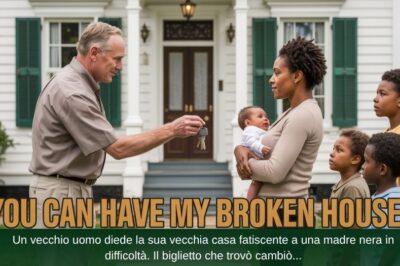 Un vecchio uomo diede la sua vecchia casa fatiscente a una madre nera in difficoltà. Il biglietto che trovò cambiò…