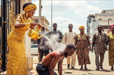 Un milliardaire verse de l’eau bouillante sur un homme en haillons à la porte d’entrée parce qu’il pensait qu’il était fou… Ce qui va suivre va vous choquer : c’est une leçon.