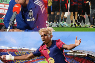 😱🚨 Lamine Yamal envoie un message PUISSANT devant le Camp Nou… Le Barça se prépare au retour !