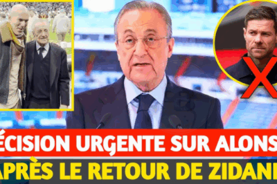 🔥 Urgent : Décision imminente sur Alonso après le retour de Zidane au Bernabéu