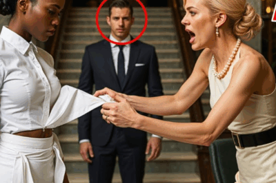 UNE FEMME RACISTE A DÉCHIRÉ LA ROBE, PENSANT QU’IL S’AGISSAIT SIMPLEMENT D’UNE SERVEUSE NOIRE – SON MARI MILLIONNAIRE A VU…