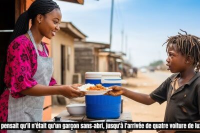 Elle nourrissait chaque jour un garçon sans-abri — puis un jour, 4 SUV ont surgi devant son stand.
