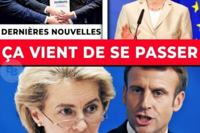 Ursula von der Leyen au bord du gouffre : L’alliance explosive des Patriotes français, hongrois et slovaques déclenche l’ultime crise à Bruxelles et sonne le glas du macronisme