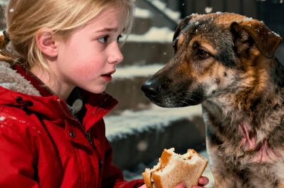 Le chien fixait la petite fille d’un air de dire : « Puis-je avoir le reste ?» – Ce qui s’est passé ensuite a fait pleurer tout le monde.