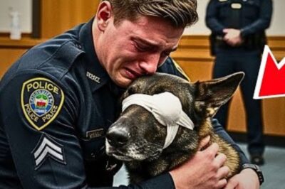 Un chien policier aveugle sur le point d’être abattu, jusqu’à ce que son maître révèle un secret qui bouleverse le tribunal.