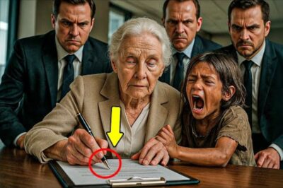 « ARRÊTE, NE SIGNE PAS, C’EST UN PIÈGE ! » cria la fillette en DÉCHIRANT le testament de l’AVEUGLE.