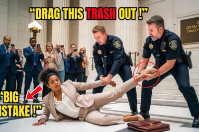 Des policiers traînent une femme noire hors du tribunal — puis réalisent qu’elle est la juge qui préside ce jour-là.