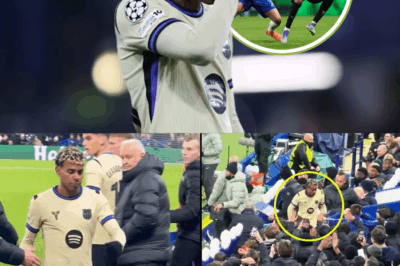 La réaction de Yamal lorsque les supporters de Chelsea se sont moqués de lui après avoir été plaqué par Cucurella