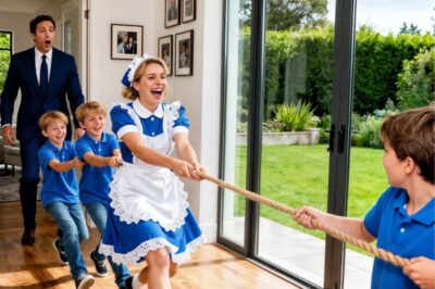 Il était rentré plus tôt que prévu, noyé dans le chagrin, lorsqu’il entendit un son qui était mort depuis huit mois — et ce qu’il découvrit alors, la nouvelle femme de ménage en train de faire avec ses triplés sur le tapis, mit le milliardaire à genoux.